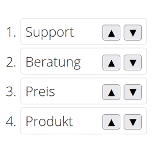 Vorschau: Sortierbare Listen